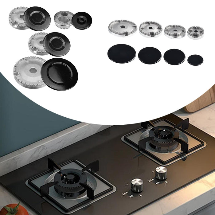 Crofta Gas Stove Flame Cap Detachable Reusable Multiuse for Apartments Home Kitchen Concave Surface