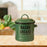 Crofta Small Enamel Cooking Pot with Lid Enamelware Flat Bottom Stockpot for Campfire Green