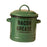 Crofta Small Enamel Cooking Pot with Lid Enamelware Flat Bottom Stockpot for Campfire Green