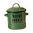 Crofta Small Enamel Cooking Pot with Lid Enamelware Flat Bottom Stockpot for Campfire Green