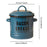 Crofta Small Enamel Cooking Pot with Lid Enamelware Flat Bottom Stockpot for Campfire Blue