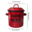 Crofta Small Enamel Cooking Pot with Lid Enamelware Flat Bottom Stockpot for Campfire Red