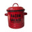 Crofta Small Enamel Cooking Pot with Lid Enamelware Flat Bottom Stockpot for Campfire Red