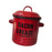 Crofta Small Enamel Cooking Pot with Lid Enamelware Flat Bottom Stockpot for Campfire Red