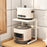 Crofta Air Fryer Metal Storage Rack Countertop Organizer Metal over Microwave Shelf without Drawers