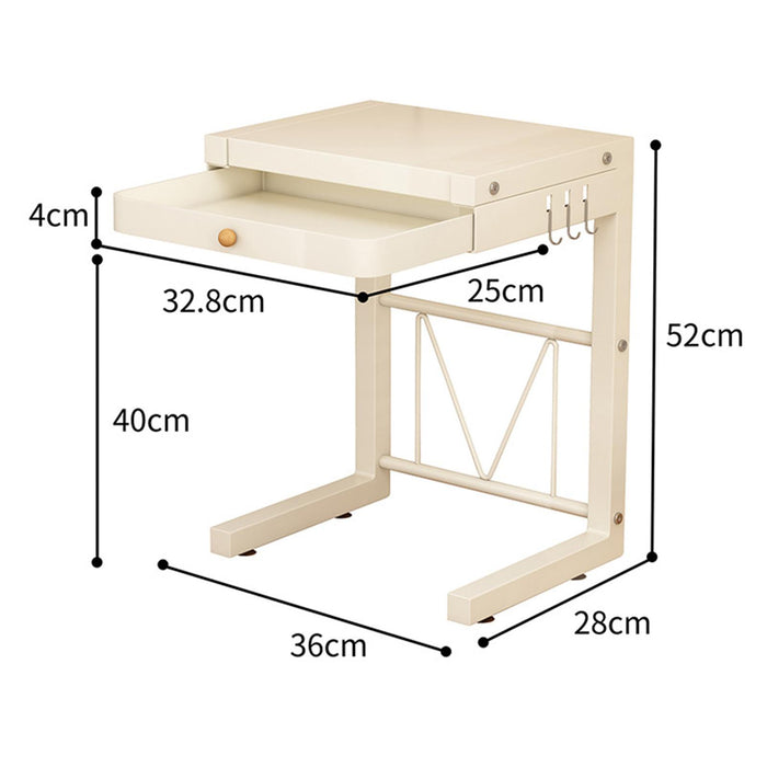 Crofta Air Fryer Metal Storage Rack Countertop Organizer Metal over Microwave Shelf Higher Drawers