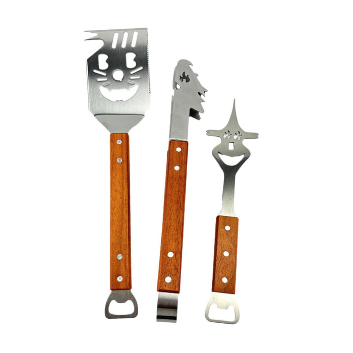 Crofta Barbecue Tool Kits Lightweight BBQ Accessories for Household Picnic Catering Tiger Face