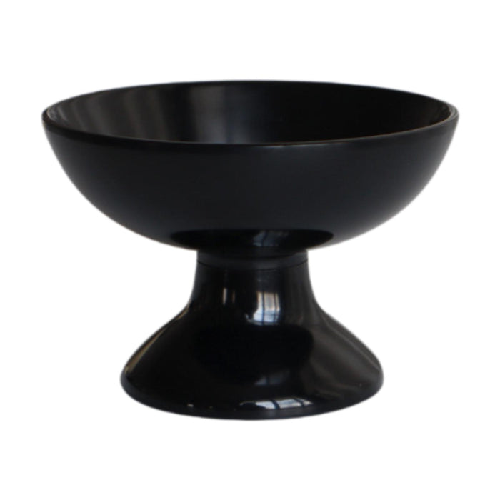 Crofta Footed Bowl Countertop Decorative Bowl for Dining Table Home Decor Farmhouse Deep dish black