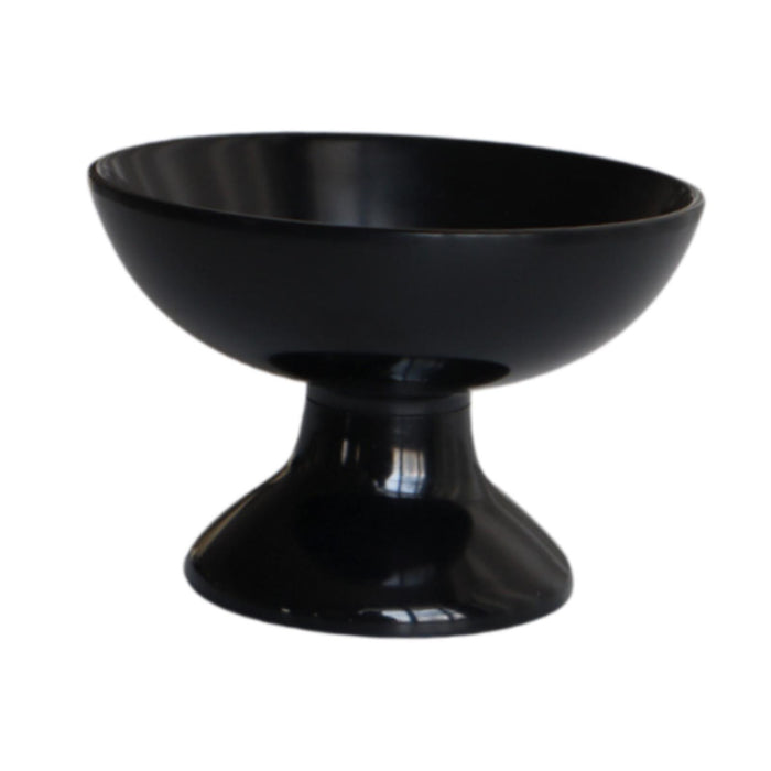 Crofta Footed Bowl Countertop Decorative Bowl for Dining Table Home Decor Farmhouse Deep dish black