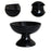 Crofta Footed Bowl Countertop Decorative Bowl for Dining Table Home Decor Farmhouse Deep dish black