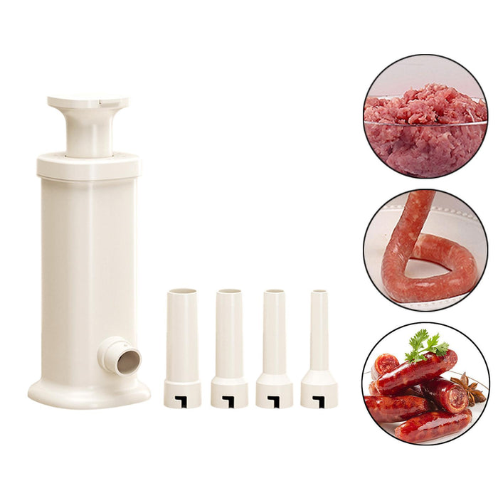 Crofta Sausage Stuffer Machine Sausage Making Tools for Restaurant Home DIY Sausage White