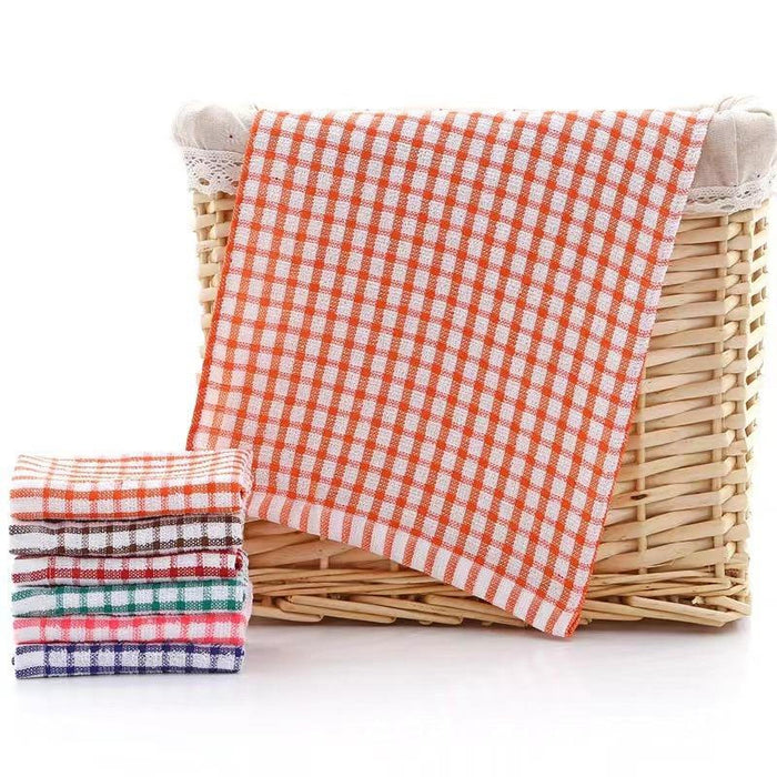 Crofta 10 Pieces Kitchen Towels Simple Washable Dish Towels for Bathroom Hotel Dorm