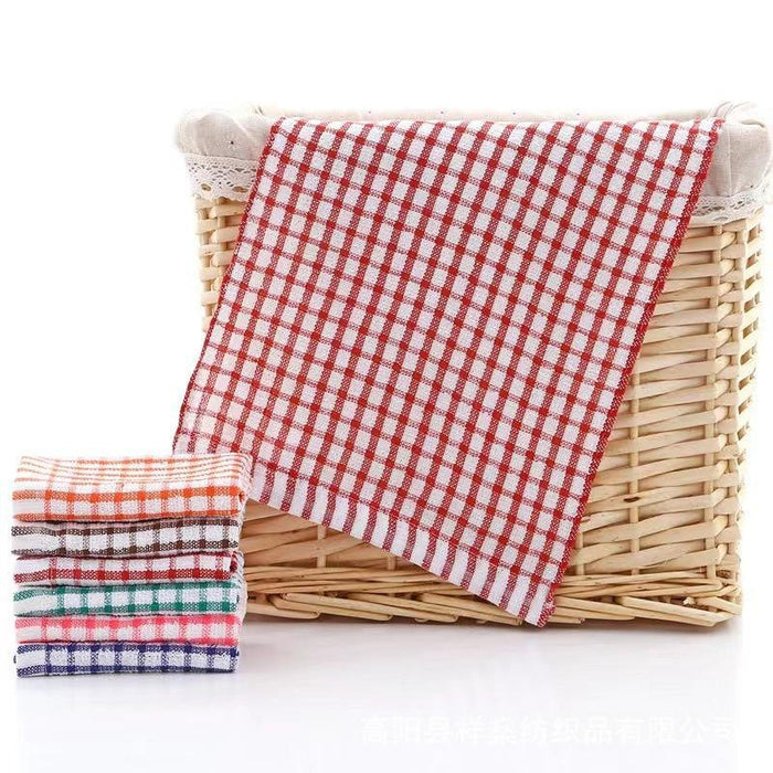 Crofta 10 Pieces Kitchen Towels Simple Washable Dish Towels for Bathroom Hotel Dorm