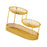 Crofta 3 Tier Fruit Basket Fruit Bowl Fruits Stand Holder for Potato Storage Veggie Gold