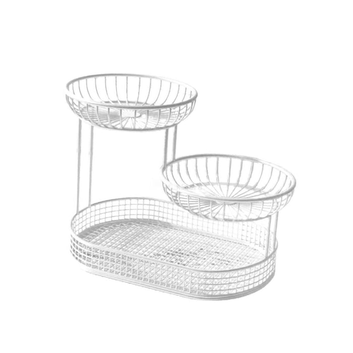 Crofta 3 Tier Fruit Basket Fruit Bowl Fruits Stand Holder for Potato Storage Veggie White