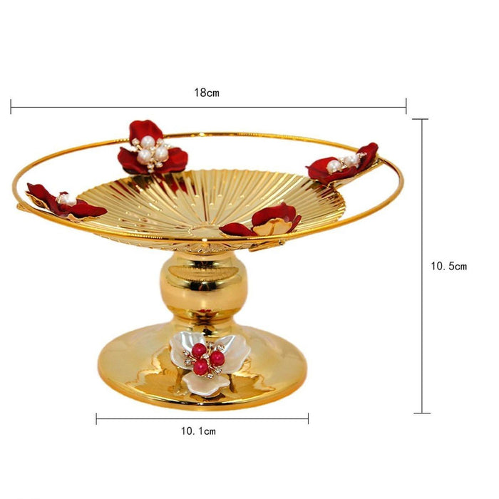 Crofta Fruit Bowl Retro Dessert Display Plate for Household Coffee Table Restaurant Hollow design