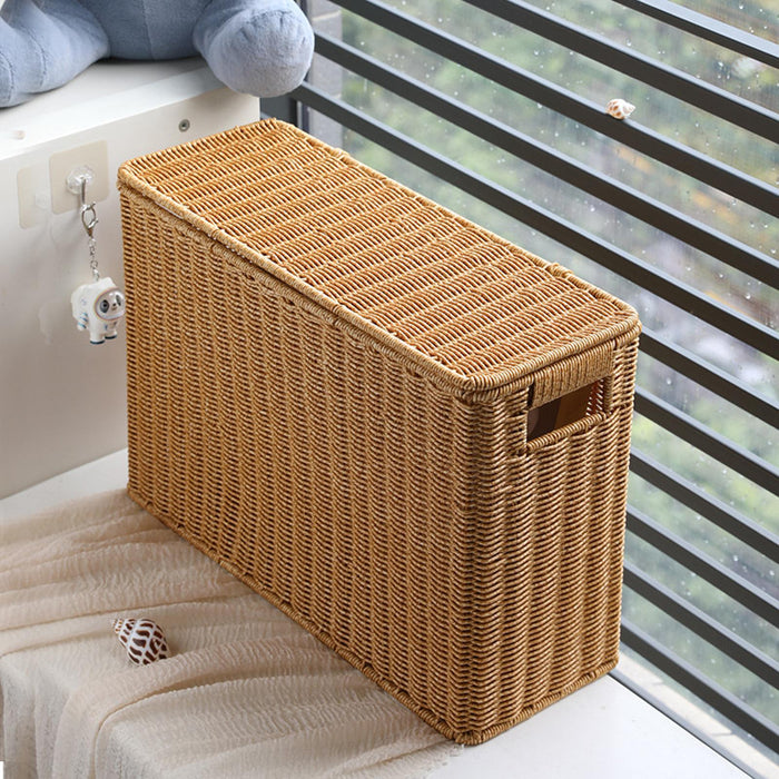 Crofta Magazine Basket Storage Bins Narrow Basket Bin for Bathroom Clothing Kitchen S