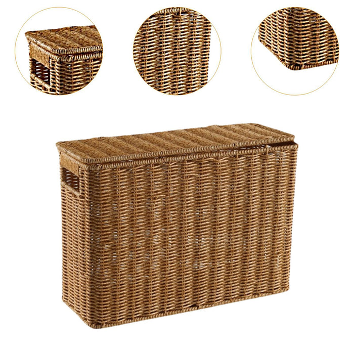 Crofta Magazine Basket Storage Bins Narrow Basket Bin for Bathroom Clothing Kitchen S