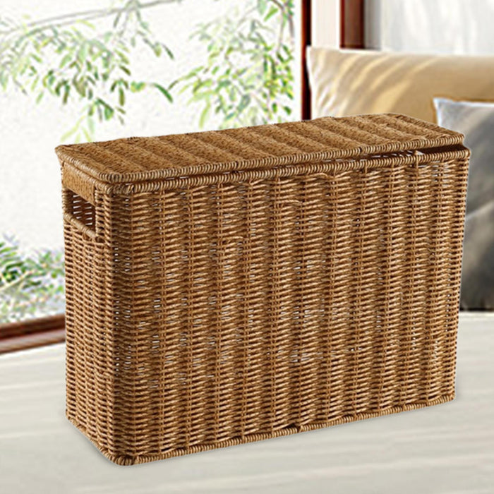 Crofta Magazine Basket Storage Bins Narrow Basket Bin for Bathroom Clothing Kitchen S