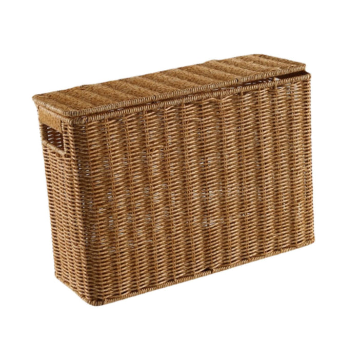 Crofta Magazine Basket Storage Bins Narrow Basket Bin for Bathroom Clothing Kitchen L