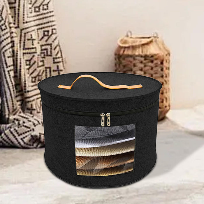 Crofta Hat Box for Women Men Travel Hat Container for Closet Organizer Clothes Hats