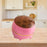 Crofta Rice Container Divided Storage Food Storage Container for Grain Cereal Flour pink