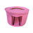 Crofta Hat Box Portable Foldable Round Hat Carrier Case for Hats Closet Living Room Pink