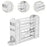 Crofta Egg Holder for Fridge Rolling Eggs Dispenser for Refrigerator Pantry Counter White