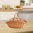 Crofta Woven Picnic Basket Containers Easter Candy Basket Hand Woven Made Storage Basket L