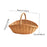 Crofta Woven Picnic Basket Containers Easter Candy Basket Hand Woven Made Storage Basket L