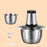 Crofta Veggie Chopper Stainless Steel Bowl Garlic Blender for Baby Food Fish Garlic 2L