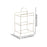 Crofta Kitchen Storage Shelf Freestanding Stainless Steel Kitchen Counter Rack Gold 3 Tier 27.5x17x32cm