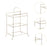 Crofta Kitchen Storage Shelf Freestanding Stainless Steel Kitchen Counter Rack Gold 3 Tier 27.5x17x32cm