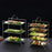 Crofta Kitchen Storage Shelf Freestanding Stainless Steel Kitchen Counter Rack Gold 3 Tier 27.5x17x32cm