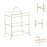 Crofta Kitchen Storage Shelf Freestanding Stainless Steel Kitchen Counter Rack Gold 3 Tier 31x18x32cm