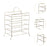 Crofta Kitchen Storage Shelf Freestanding Stainless Steel Kitchen Counter Rack Gold 5 Tier 31x18x32cm