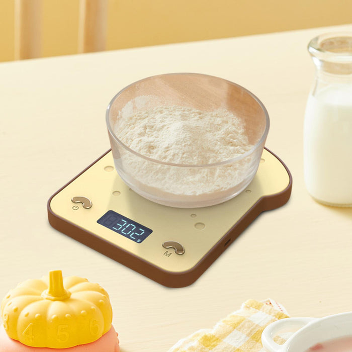 Crofta Creative Toast Shaped Bread Scale Kitchen Scale for Bakery Household Kitchen