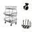 Crofta Fruit Basket for Kitchen with Wheel Multi Tier Storage Container for Pantry 3 layers