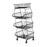 Crofta Fruit Basket for Kitchen with Wheel Multi Tier Storage Container for Pantry 4 layers