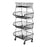 Crofta Fruit Basket for Kitchen with Wheel Multi Tier Storage Container for Pantry 4 layers