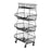 Crofta Fruit Basket for Kitchen with Wheel Multi Tier Storage Container for Pantry 4 layers