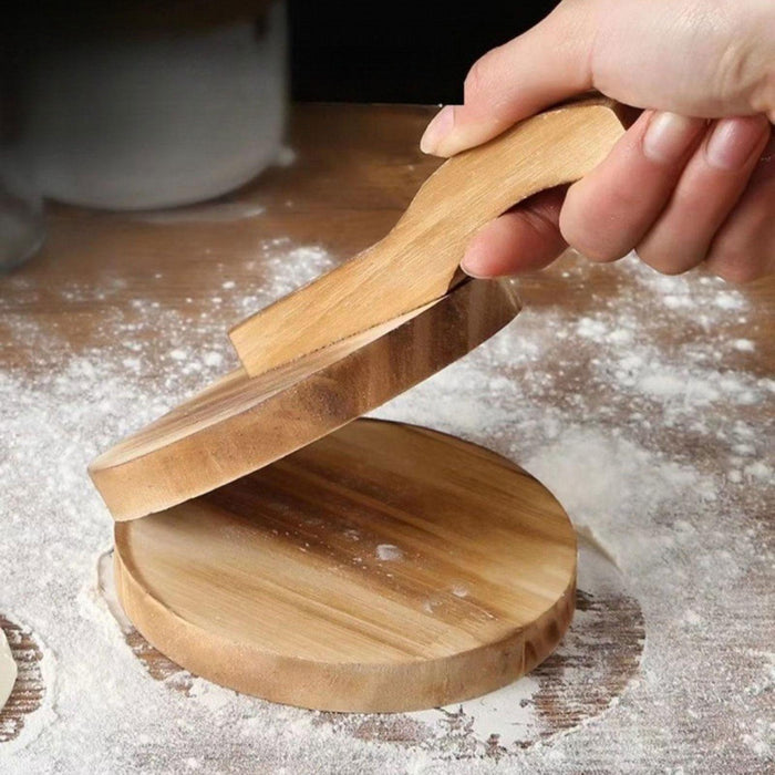 Crofta Wooden Tortilla Press Maker Kitchen Gadgets for Dumpling Skin Pizza Biscuits