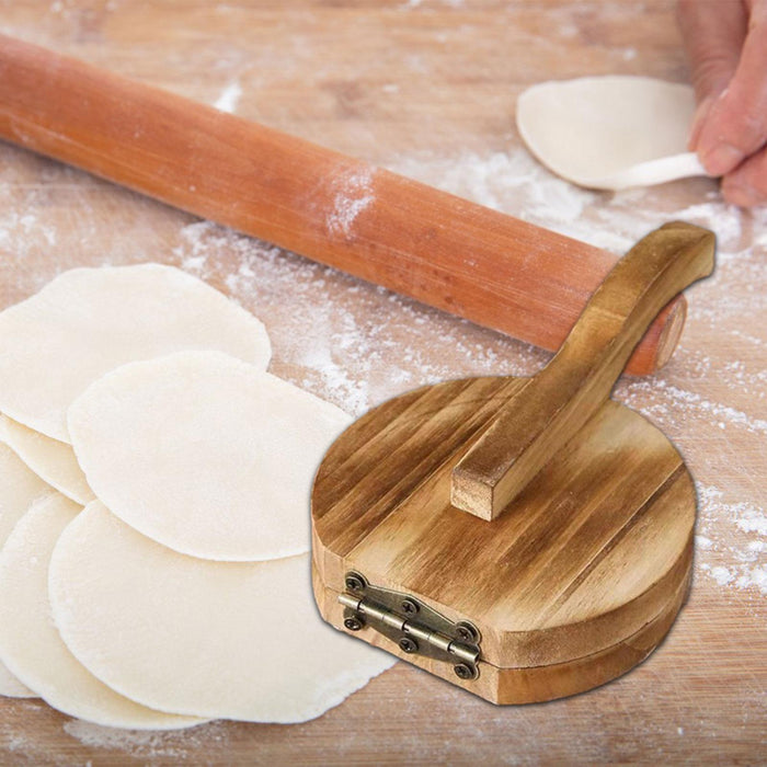 Crofta Wooden Tortilla Press Maker Kitchen Gadgets for Dumpling Skin Pizza Biscuits