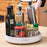 Crofta Rotatable Spice Rack Anti Slip Turntable Organizer for Kitchen Fridge Pantry gray 25cm