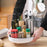 Crofta Rotatable Spice Rack Anti Slip Turntable Organizer for Kitchen Fridge Pantry gray  30cm