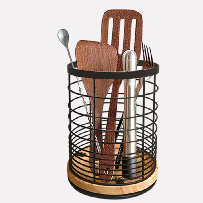 Crofta Rotating Utensil Holder Utensil Storage Organizer for Home Farmhouse Counter