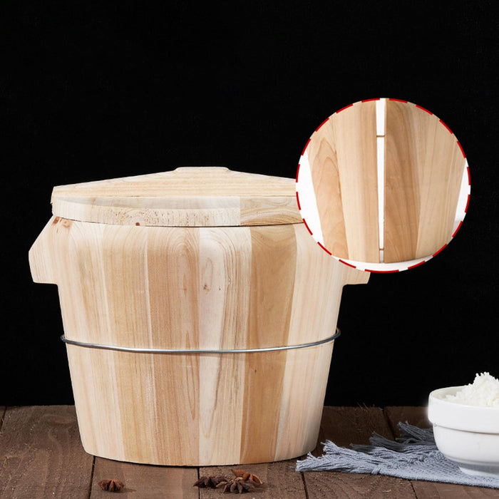 Crofta Wooden Rice Steamer Rice Storage Container for Dumpling Restaurant Household Medium