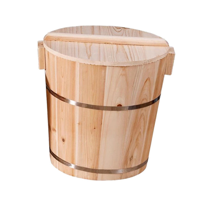 Crofta Wooden Rice Steamer Rice Storage Container for Dumpling Restaurant Household Medium