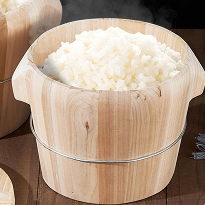 Crofta Wooden Rice Steamer Rice Storage Container for Dumpling Restaurant Household Medium