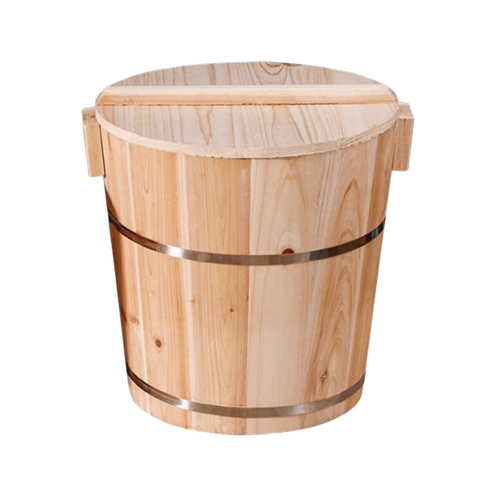 Crofta Wooden Rice Steamer Rice Storage Container for Dumpling Restaurant Household Large